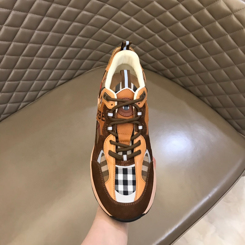 Burberry Beige High-Top Sneakers - Lifestyle Styling Shot