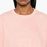 Close-up of Fendi tee shirts hardware and fine stitching