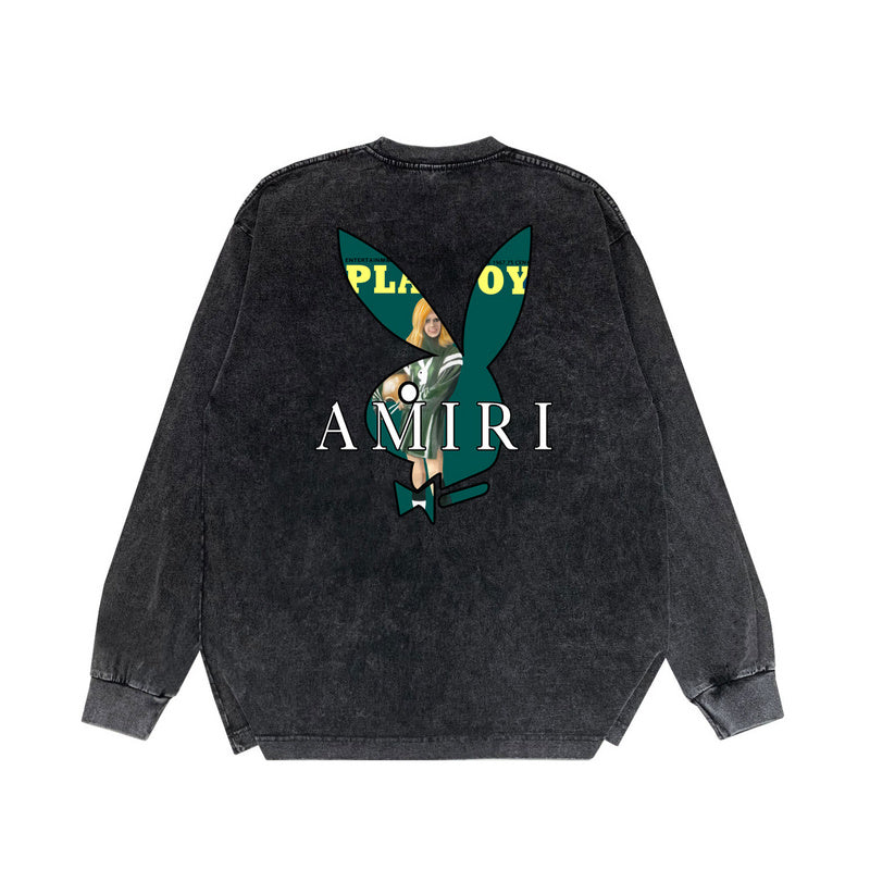 Close-up of Amiri hoodie craftsmanship