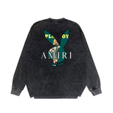 Close-up of Amiri hoodie craftsmanship