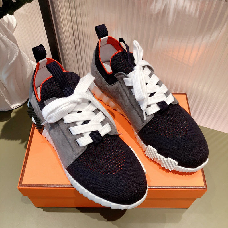 Hermès White High-Top Sneakers - Back View