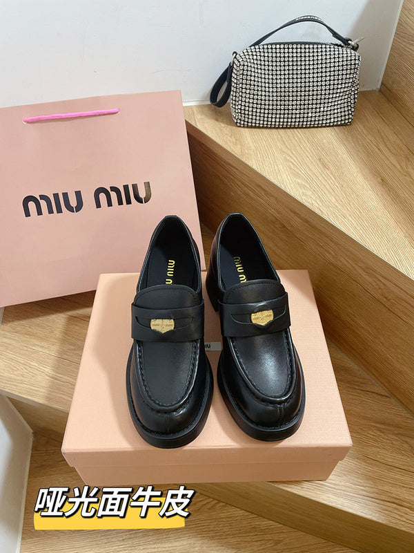 Miu Miu luxury shoes detail shot