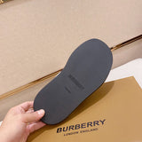 Burberry Tan Block Heel Pumps - Toe Detail View