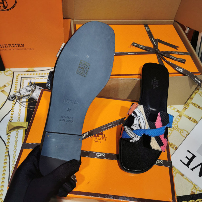 Hermès Chocolate Brown Espadrille Wedge Sandals - Lifestyle Styling Shot