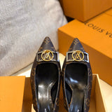 Close-up of Louis Vuitton shoes craftsmanship