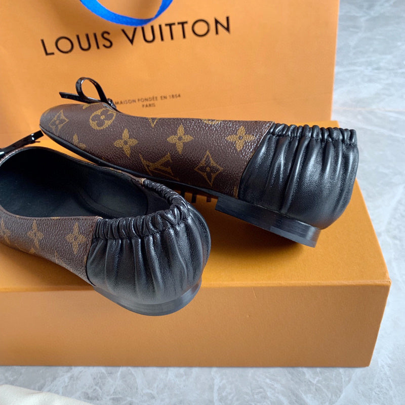 Louis Vuitton luxury shoes detail shot