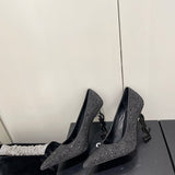 Saint Laurent luxury shoes detail shot