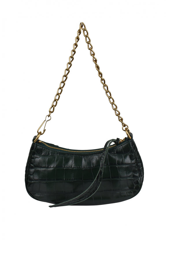 Close-up of Balenciaga shoulder bags hardware and fine stitching