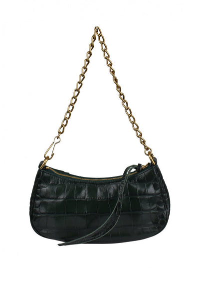 Close-up of Balenciaga shoulder bags hardware and fine stitching