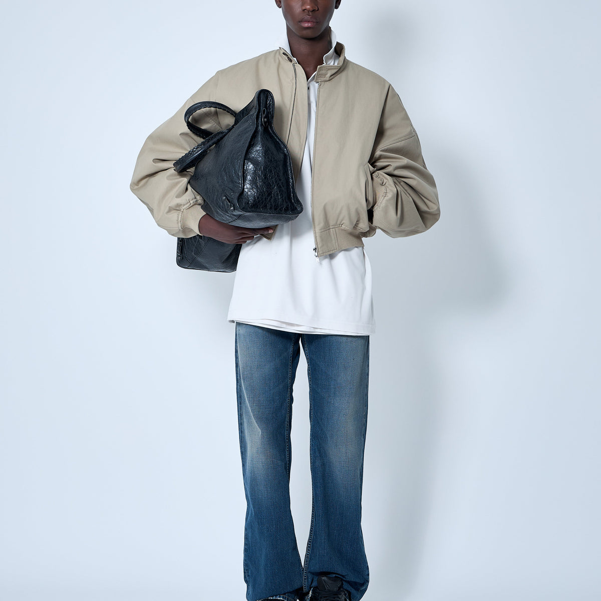 Balenciaga premium jackets detail and craftsmanship close-up