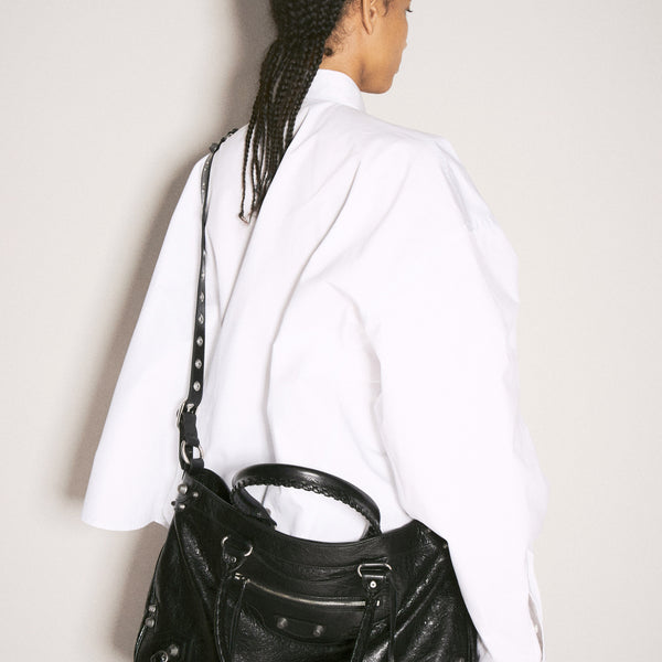 Balenciaga premium totes detail and craftsmanship close-up