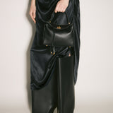 Close-up of Balenciaga shoulder bags hardware and fine stitching
