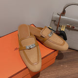 Hermes shoes Style 308 - full pair display (alternate angle)