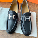 Hermès Grey Platform Heels - Lifestyle Styling Shot
