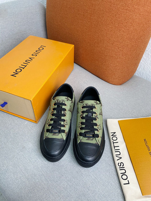 Close-up of Louis Vuitton shoes craftsmanship