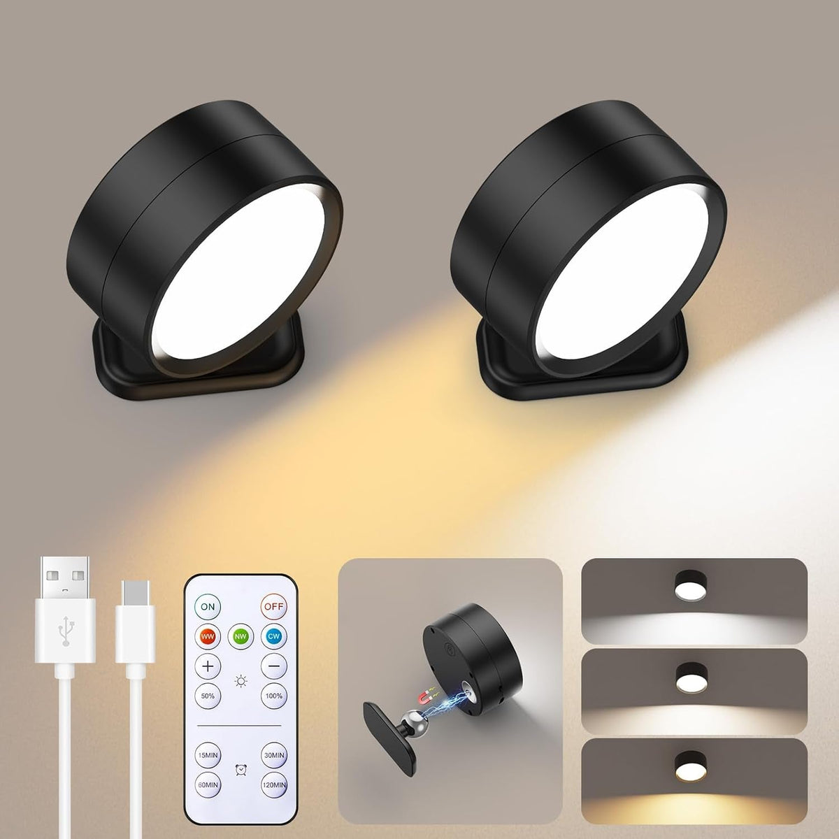 LED Magnetic Wall Sconce Lights