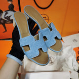 Hermes sandals Style 010 - styled lifestyle view