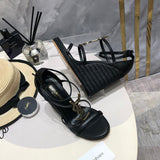 Close-up of Saint Laurent shoes craftsmanship