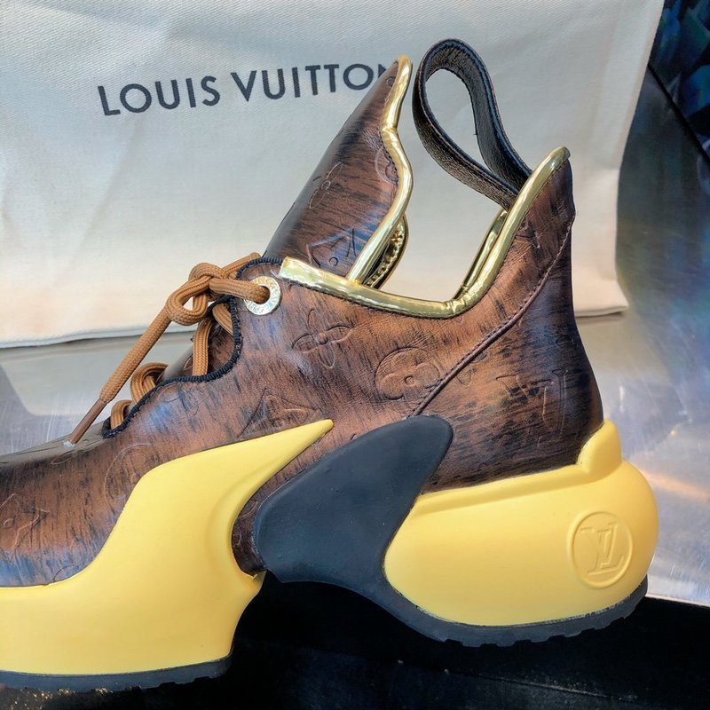 Louis Vuitton luxury shoes detail shot