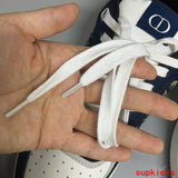 Dior Grey High-Top Sneakers - Front View