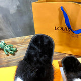 Close-up of Louis Vuitton shoes craftsmanship