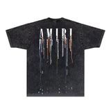 Close-up of Amiri t-shirt craftsmanship