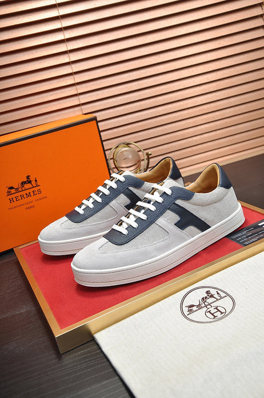Hermès Beige High-Top Sneakers - Back View
