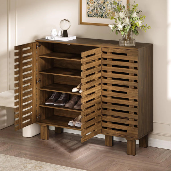 47" Wide Shoe Cabinet with Drawers and Adjustable Shelves
