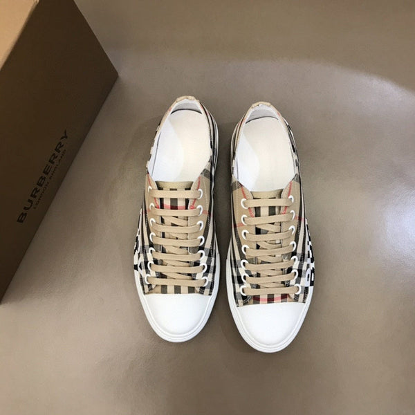 Burberry Chocolate Brown Low-Top Sneakers - Side Profile View