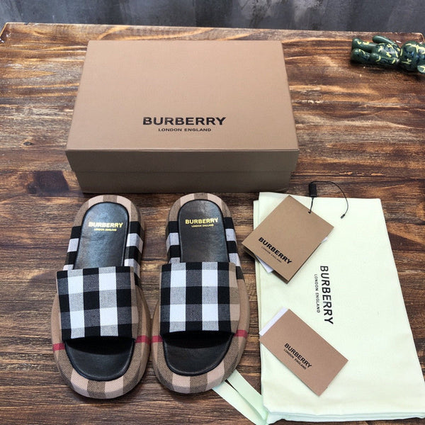 Burberry shoes Style 223 - front view, classic monogram styling