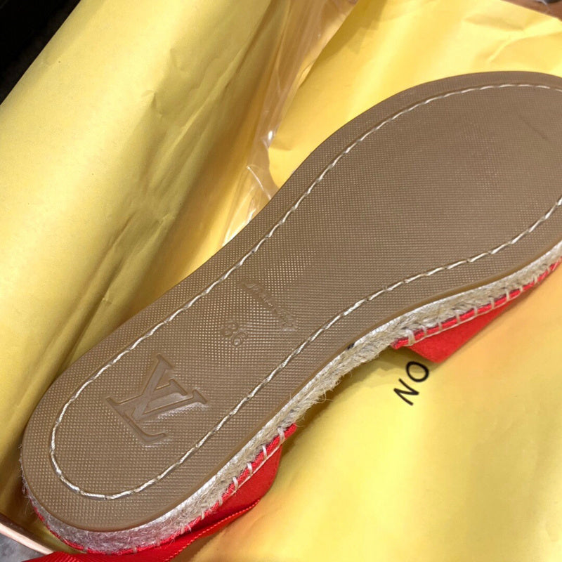 Close-up of Louis Vuitton shoes craftsmanship