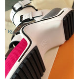 Louis Vuitton Red Bow-Detail Flats - Angled View