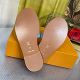 Louis Vuitton Red Pointed-Toe Flats - Sole Detail View