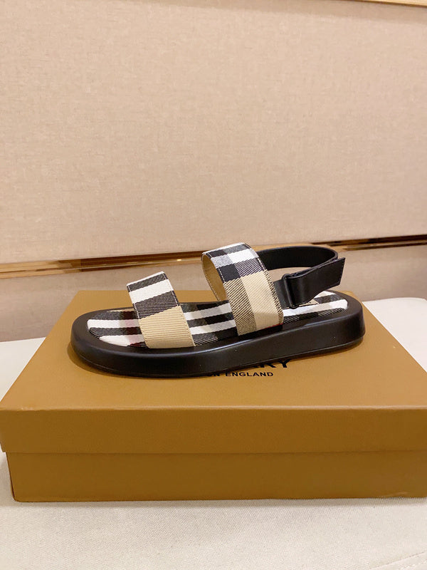 Burberry Camel Chunky Platform Sneakers - Side Profile View