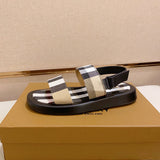 Burberry Camel Chunky Platform Sneakers - Side Profile View
