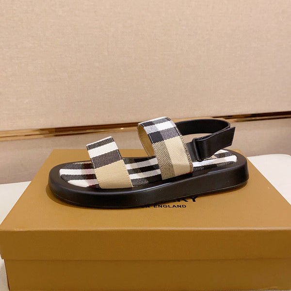 Burberry Camel Chunky Platform Sneakers - Side Profile View