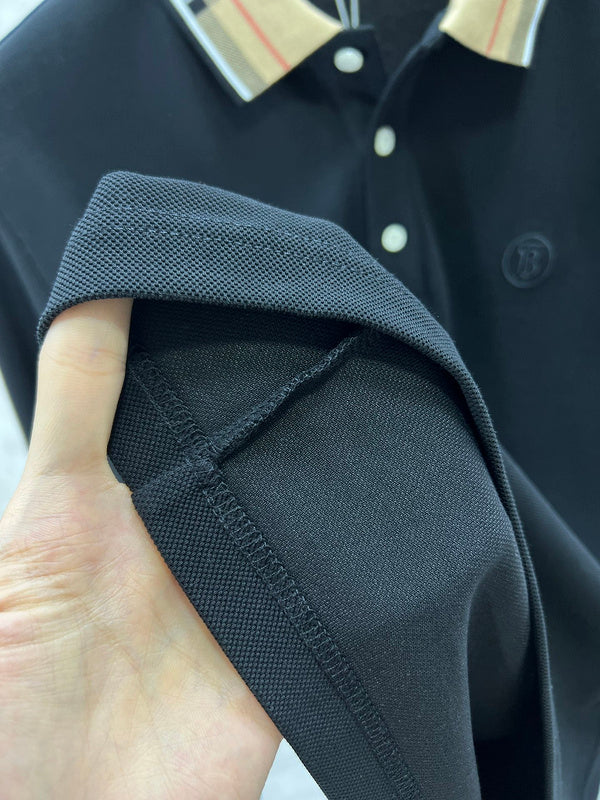 Close-up of Burberry designer clothing craftsmanship
