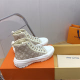 Louis Vuitton Black High-Top Sneakers - Detail Shot of Craftsmanship