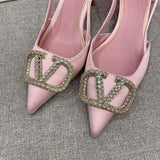 Close-up of Valentino Garavani shoes craftsmanship