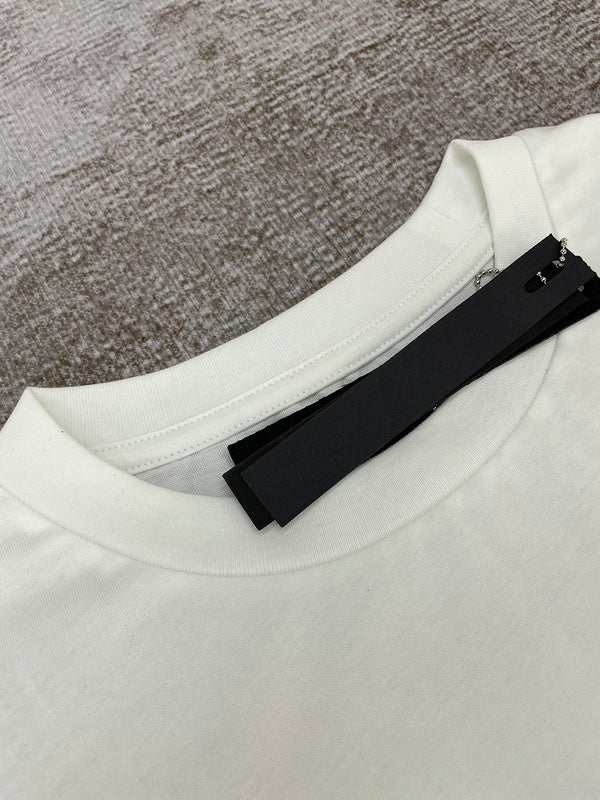 Close-up of Amiri t-shirt craftsmanship