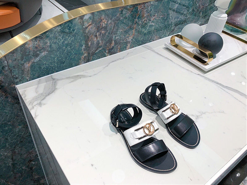 Louis Vuitton luxury shoes detail shot