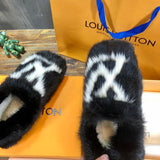 Close-up of Louis Vuitton shoes craftsmanship