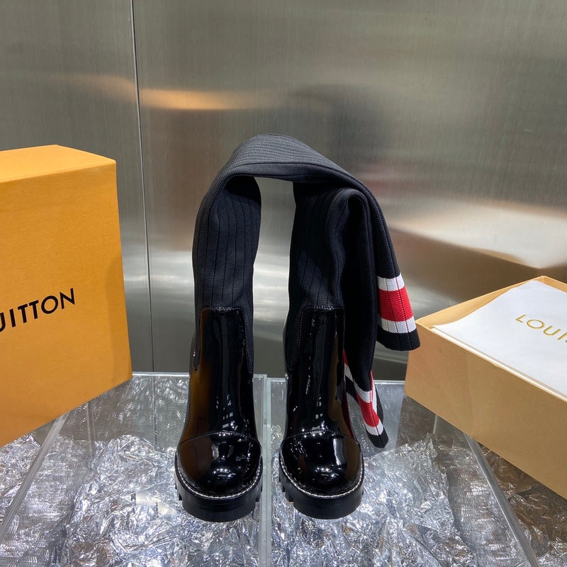 Louis Vuitton shoes Style 223 - front view, classic monogram styling