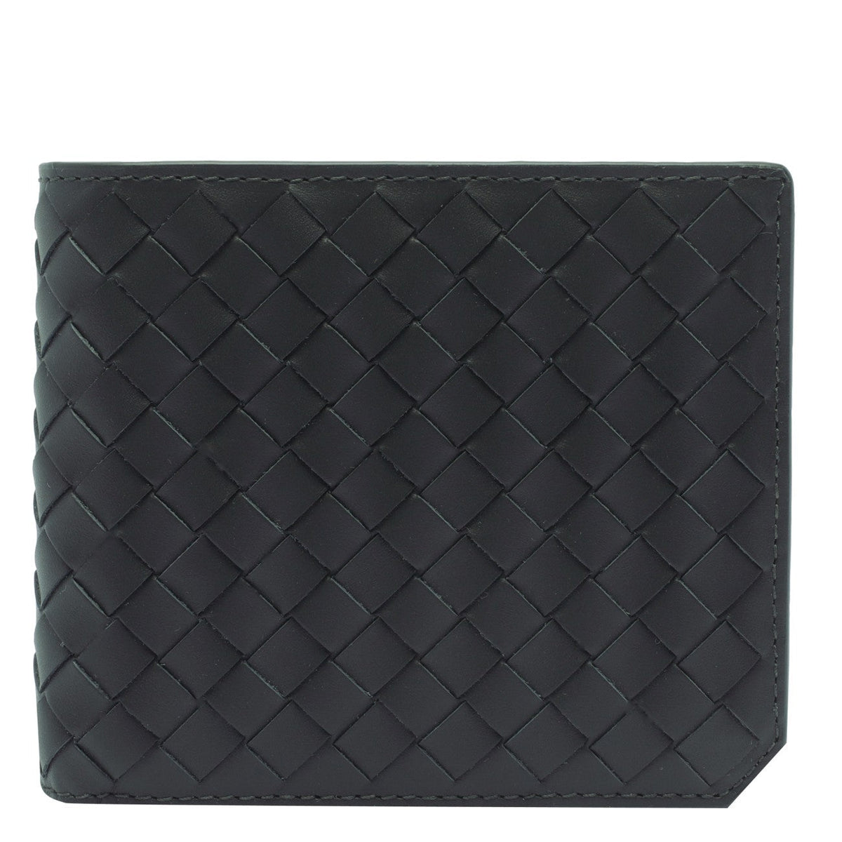 Bottega Veneta Wallets? Bottega Veneta Men Bi-Fold Small Intrecciato Wallet Elegant Everyday Leather Wallet