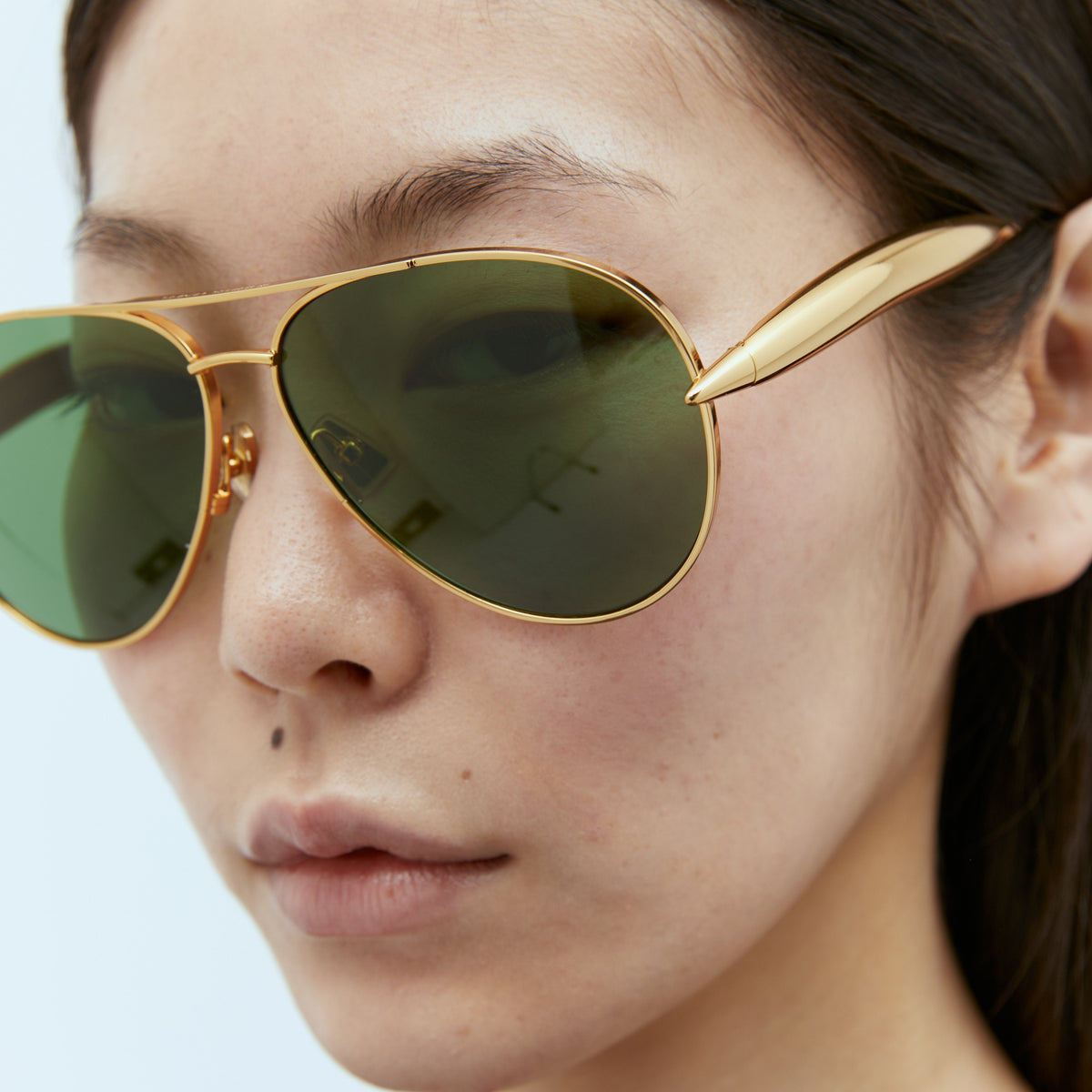 Bottega Veneta premium sunglasses detail and craftsmanship close-up