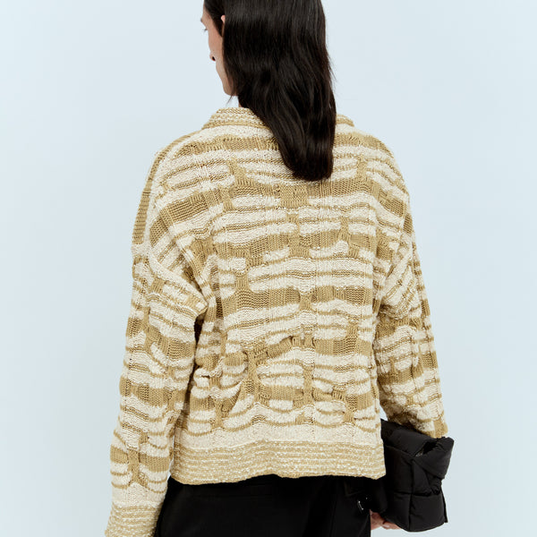 Bottega Veneta Sweaters? Bottega Veneta Men Distorted Stripe Knit Sweater Premium Casual Designer Knitwear