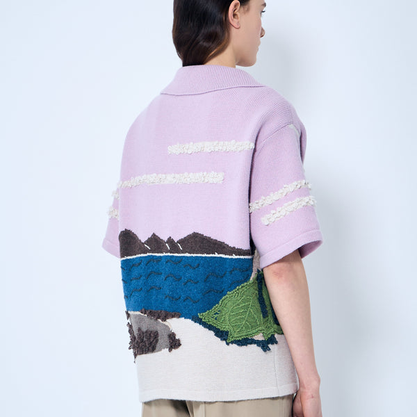 Bottega Veneta Sweaters? Bottega Veneta Women Intarsia Knit Shirt Luxury Designer Knit Sweater