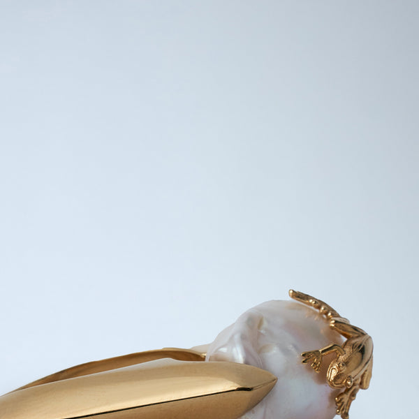 Close-up of Bottega Veneta miscellaneous hardware and fine stitching