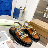 Burberry White Chunky Platform Sneakers - Angled View
