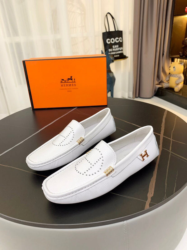 Hermes shoes Style 037 - logo and branding close-up